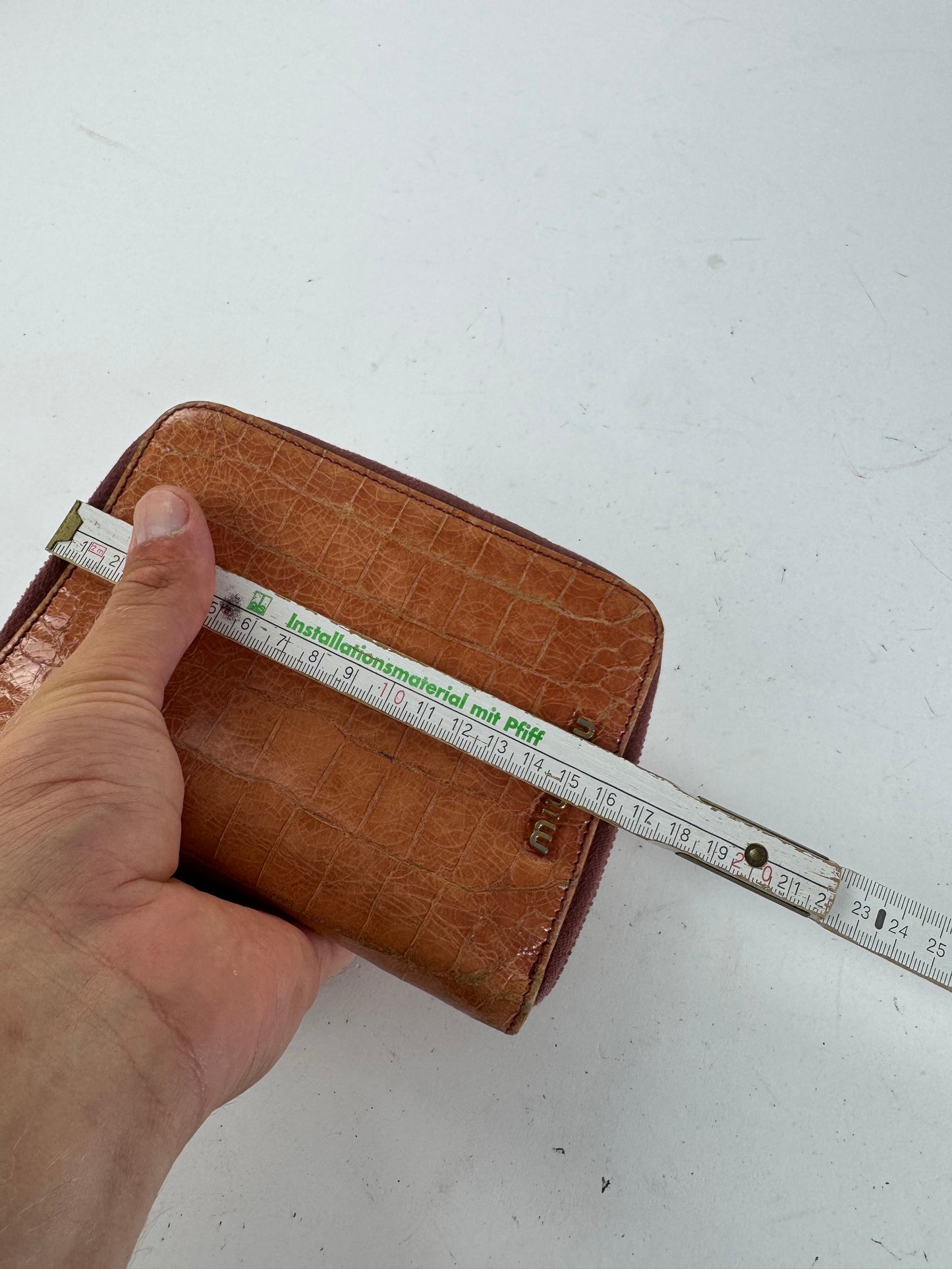 Vintage Miu Miu Leather organizer Orange