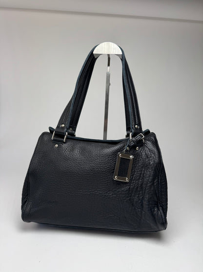 Vintage Courreges Paris Leather Bag black