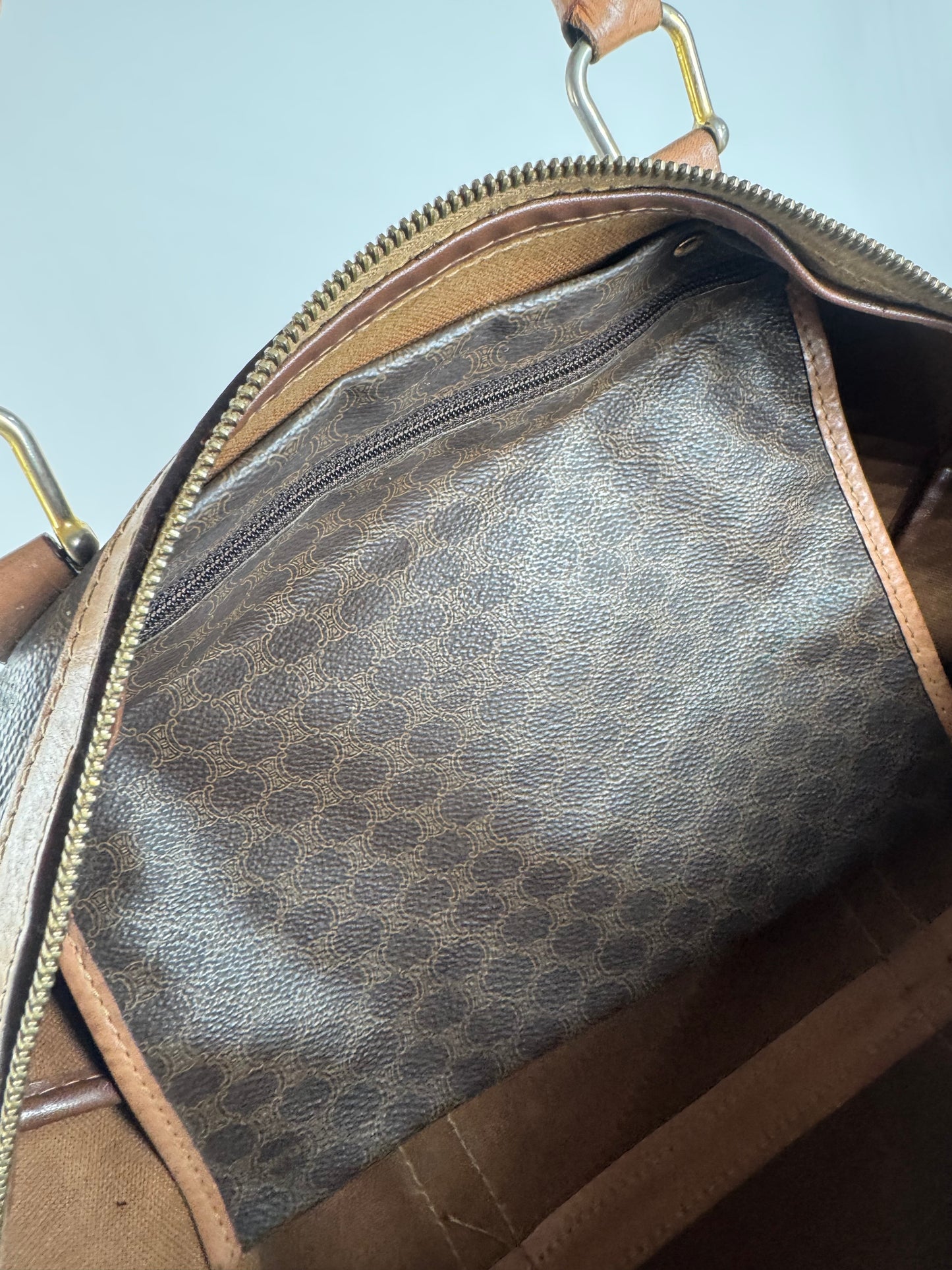 Sac de sport vintage Céline Paris Triomphe Monogram marron