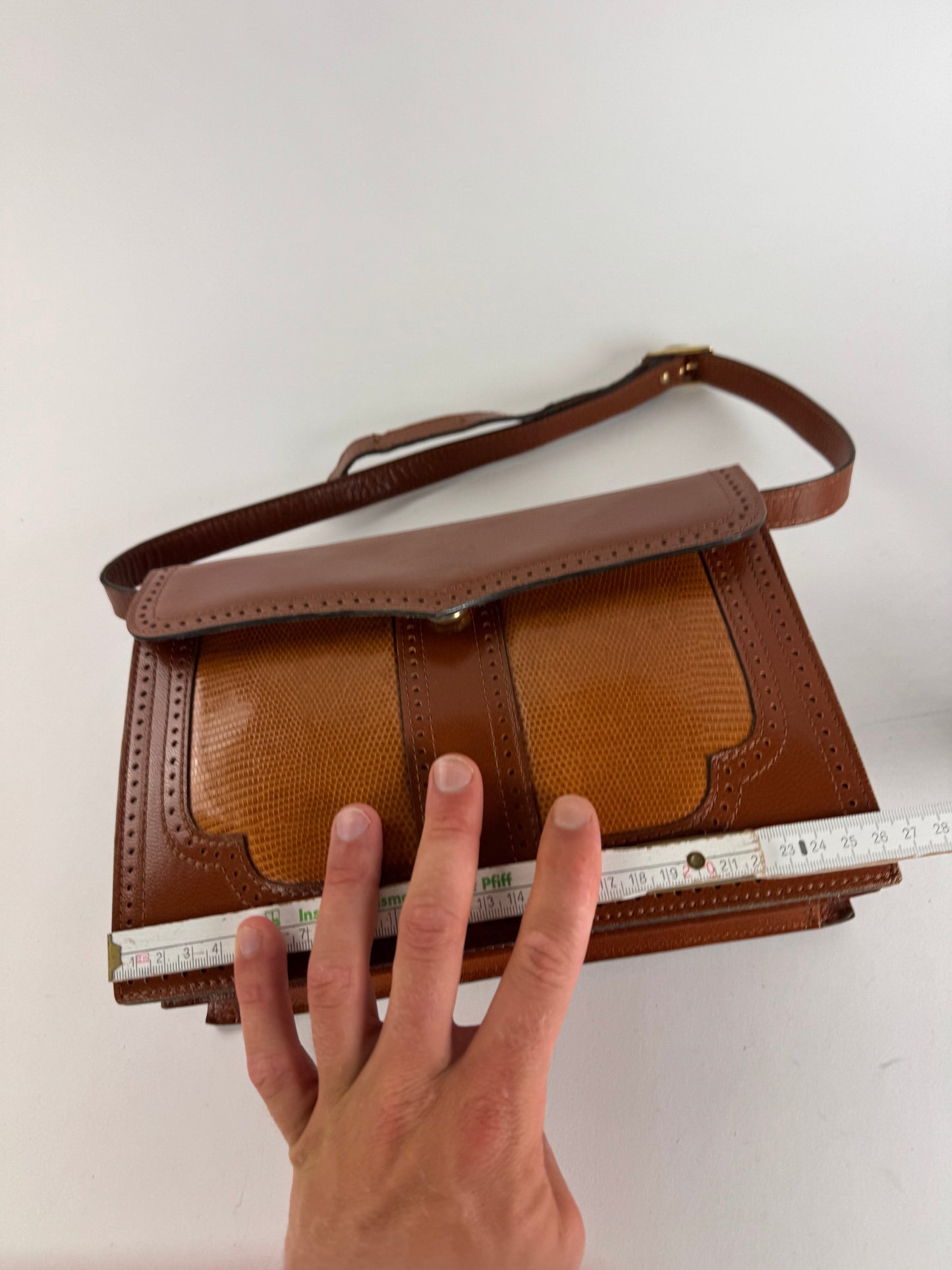 Sac vintage en cuir Yves Saint Laurent orange marron