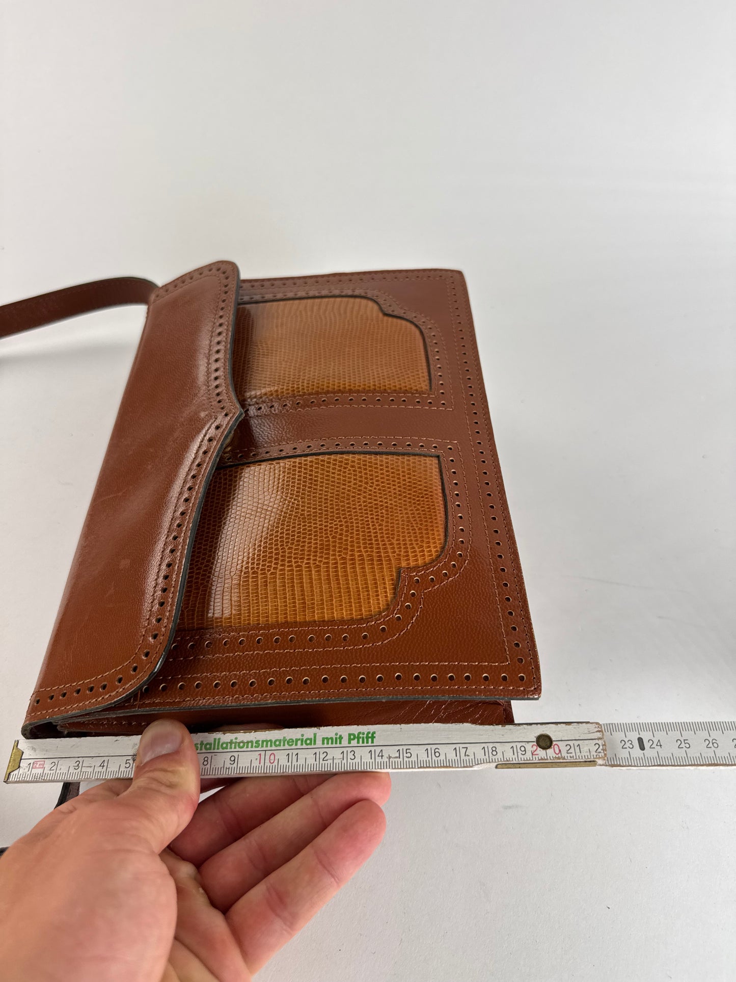 Sac vintage en cuir Yves Saint Laurent orange marron