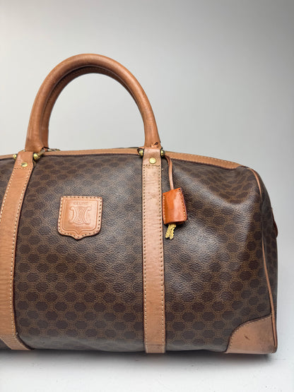 Sac de sport vintage Céline Paris Triomphe Monogram marron