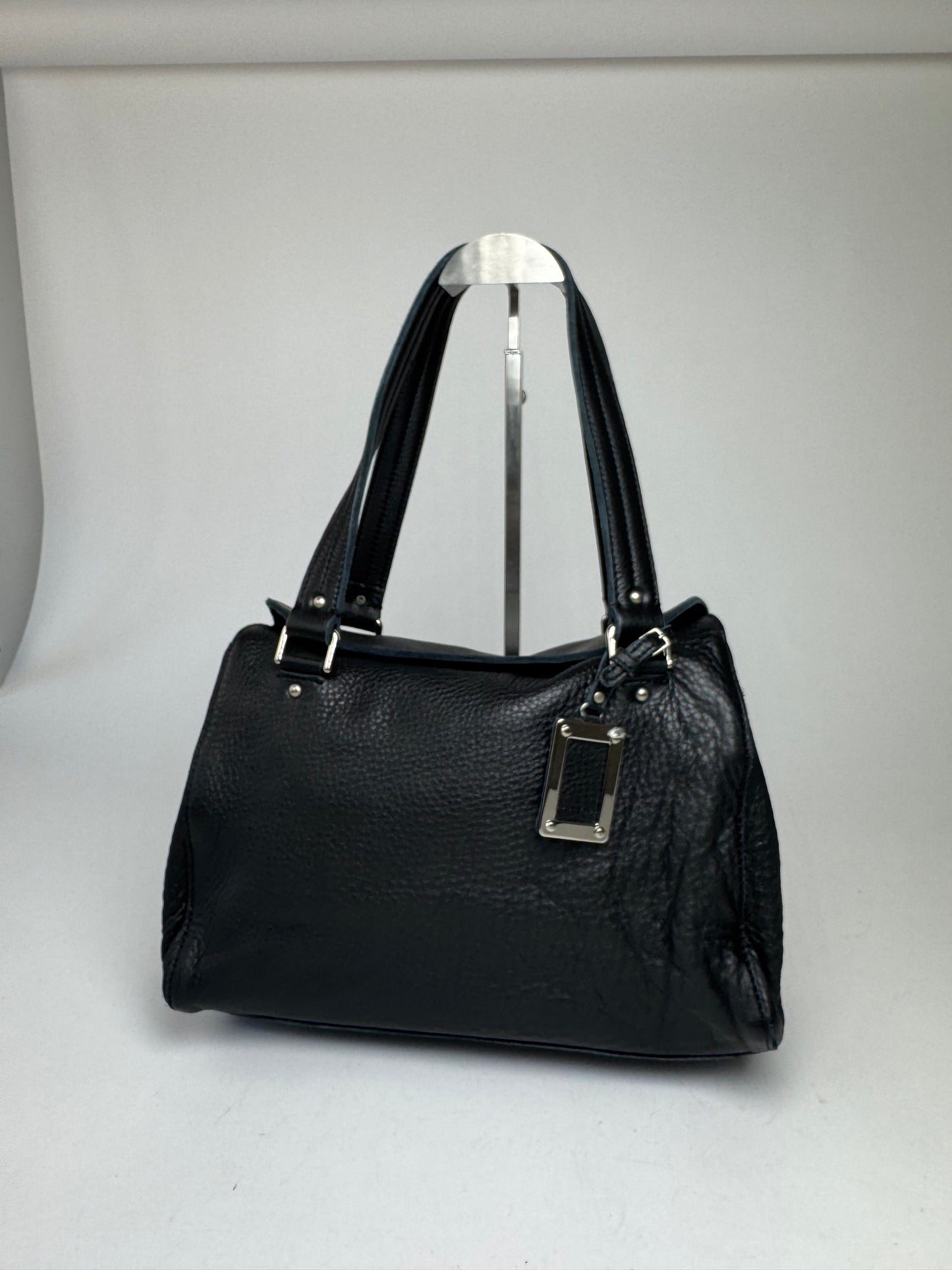 Vintage Courreges Paris Leather Bag black