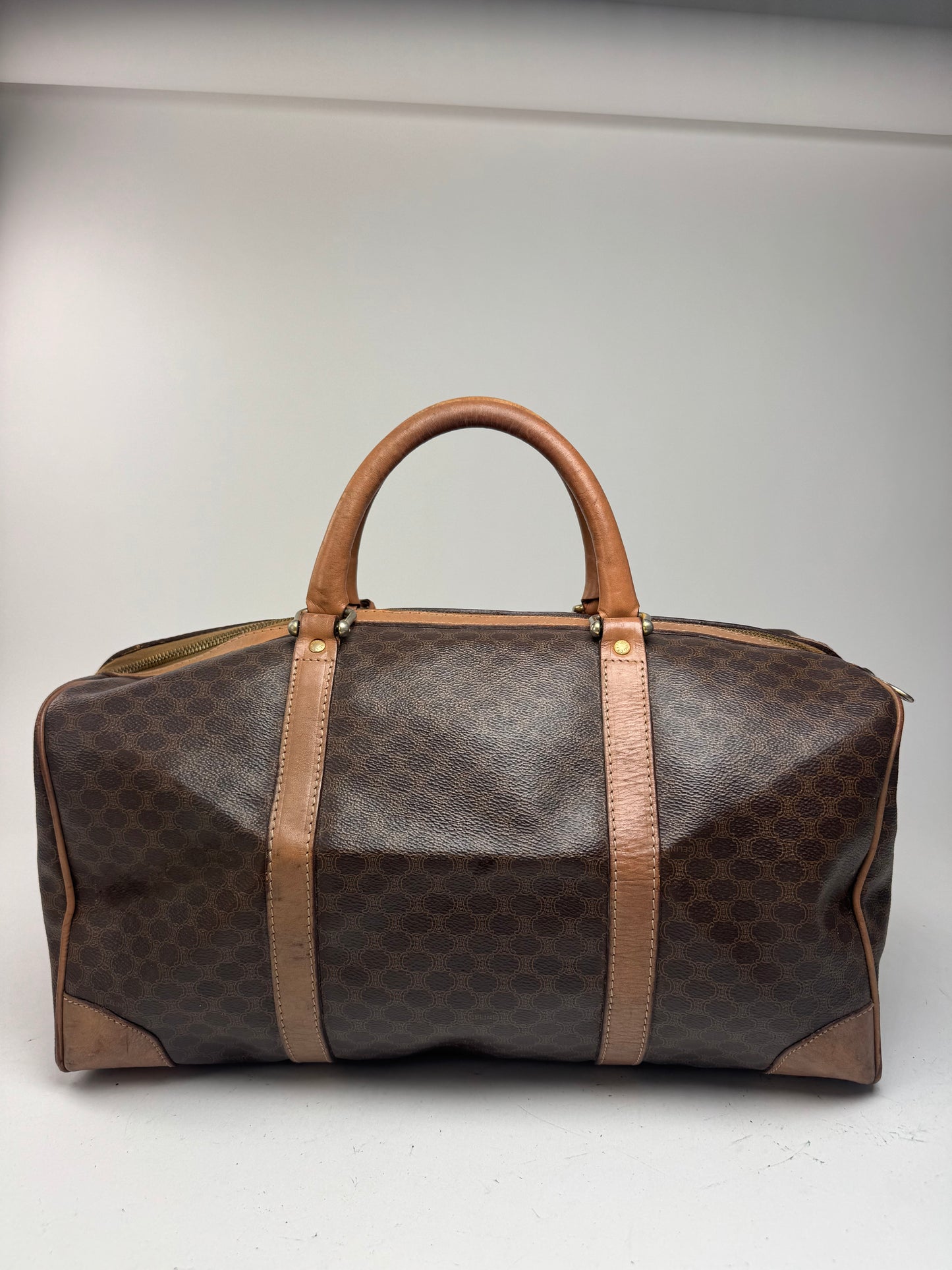 Sac de sport vintage Céline Paris Triomphe Monogram marron
