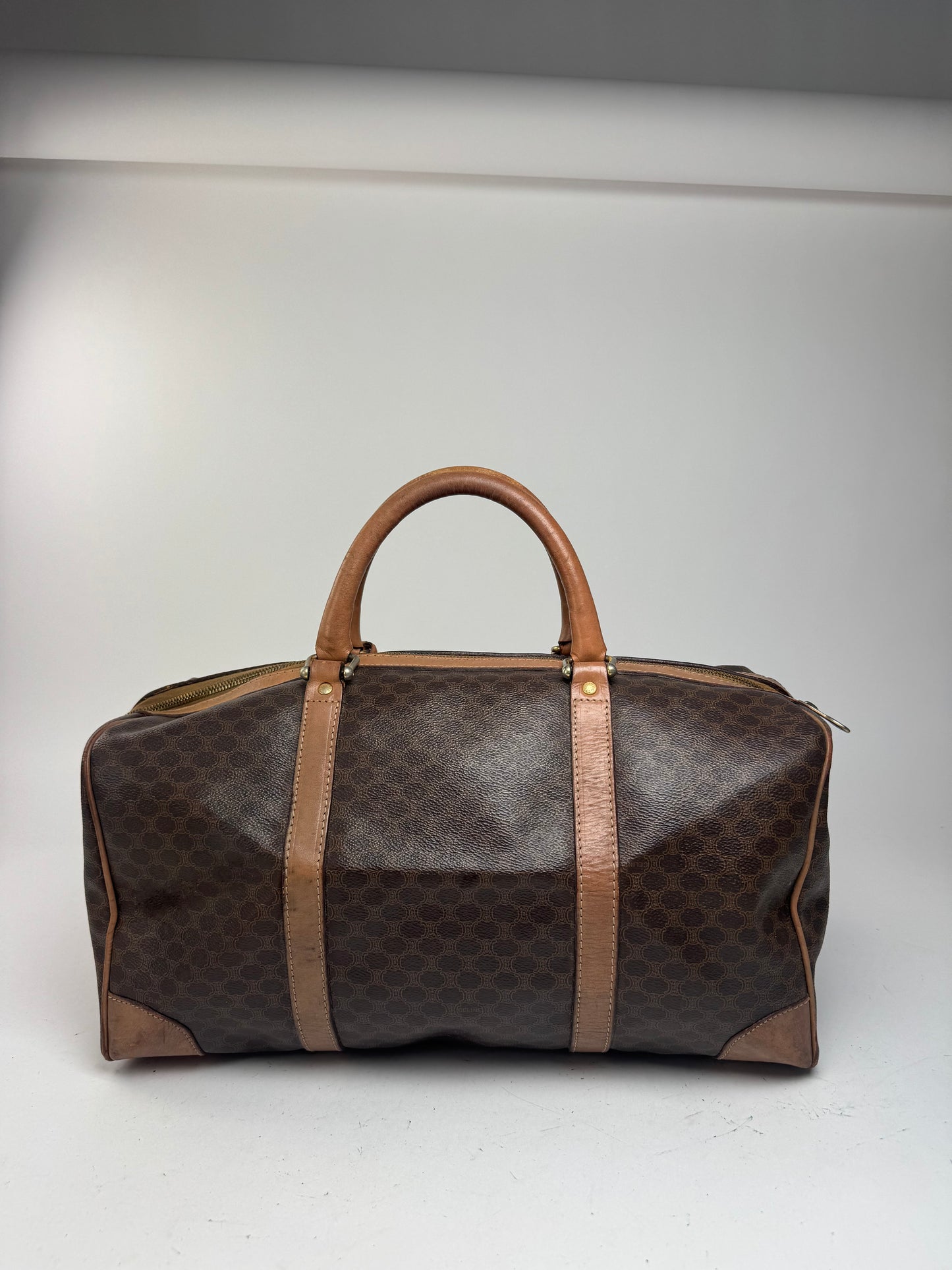 Sac de sport vintage Céline Paris Triomphe Monogram marron