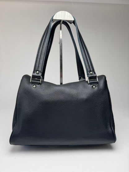Vintage Courreges Paris Leather Bag black