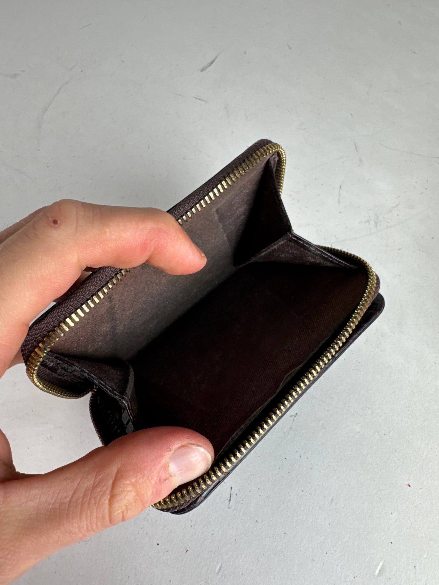 Vintage APC leather Wallet Crocodile Emblossed Purple