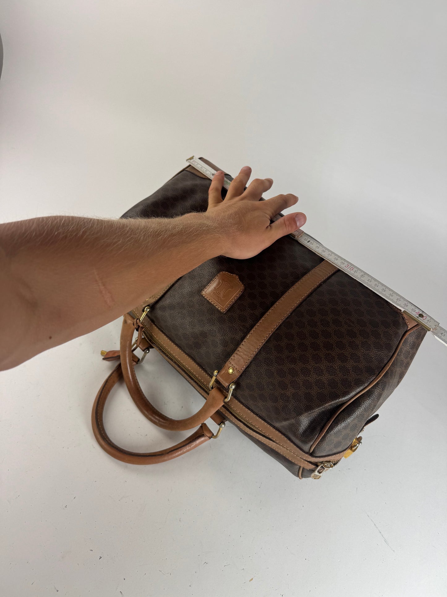 Sac de sport vintage Céline Paris Triomphe Monogram marron