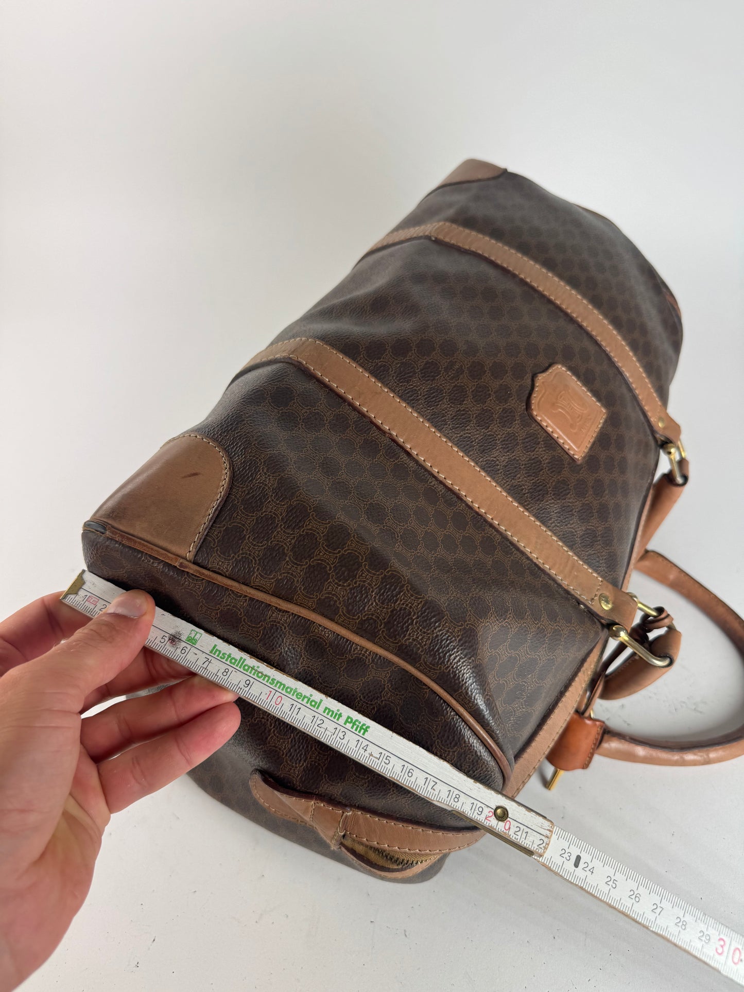 Sac de sport vintage Céline Paris Triomphe Monogram marron