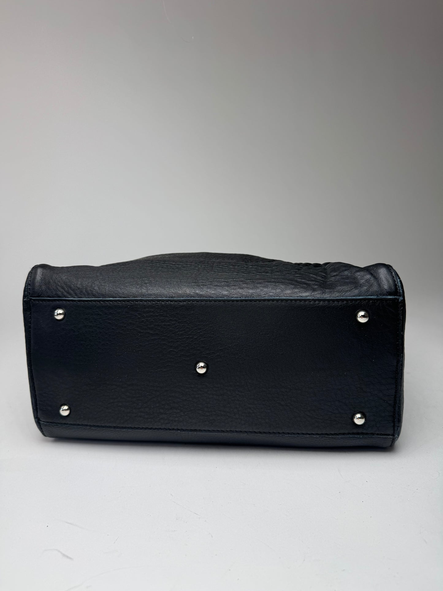 Vintage Courreges Paris Leather Bag black