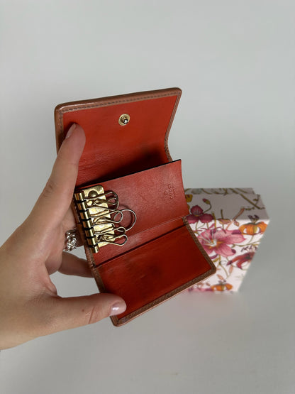 Vintage Gucci Leather Monogram Key Holder