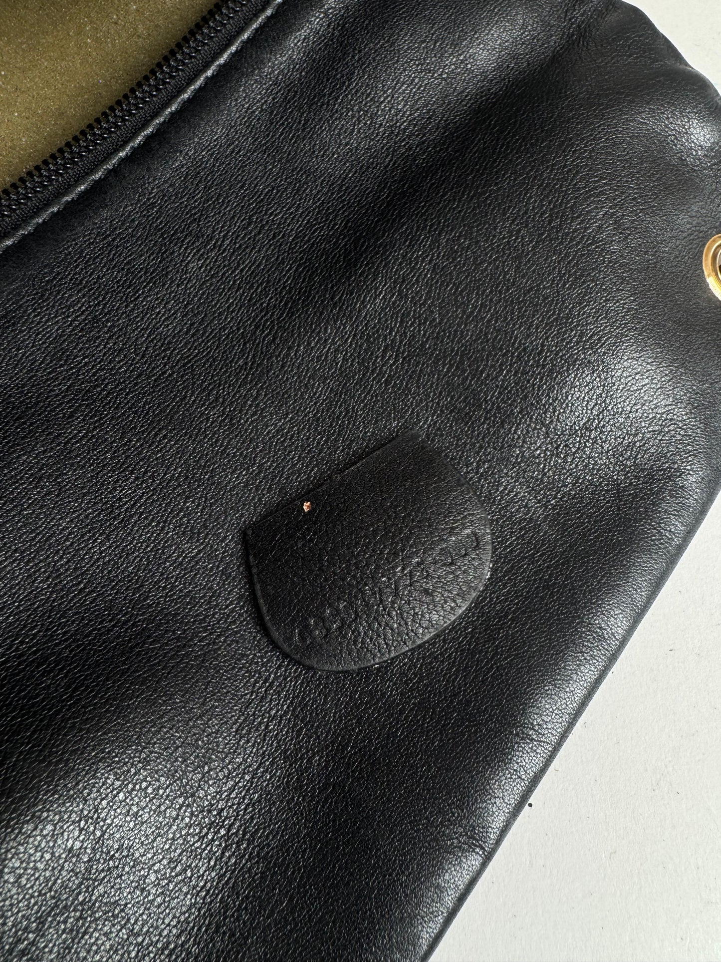 Sac vintage Gucci en cuir bambou noir