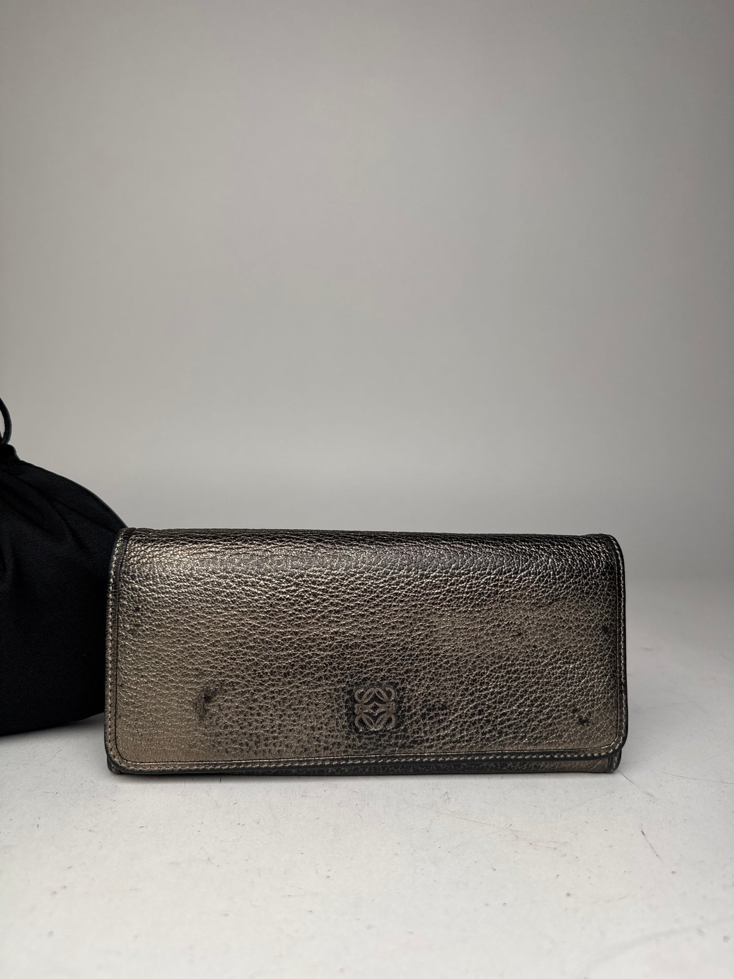 Vintage Loewe Madrid Leather Wallet Anthracite