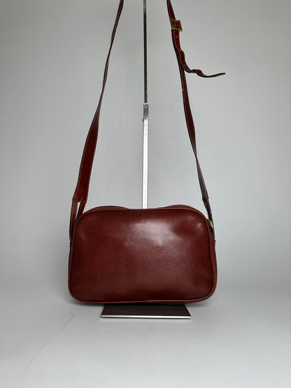 Vintage Givenchy Snake Emblossed Leather Crossbody Bag Brown