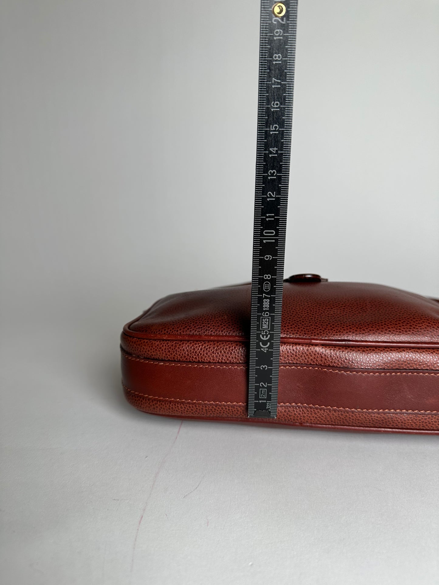 Vintage Givenchy Snake Emblossed Leather Crossbody Bag Brown