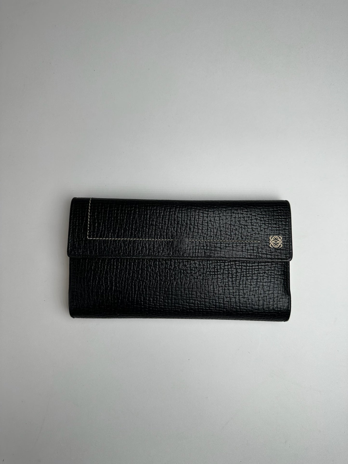Vintage Loewe Madrid Leather Wallet Black