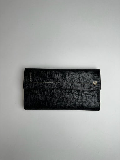 Vintage Loewe Madrid Leather Wallet Black