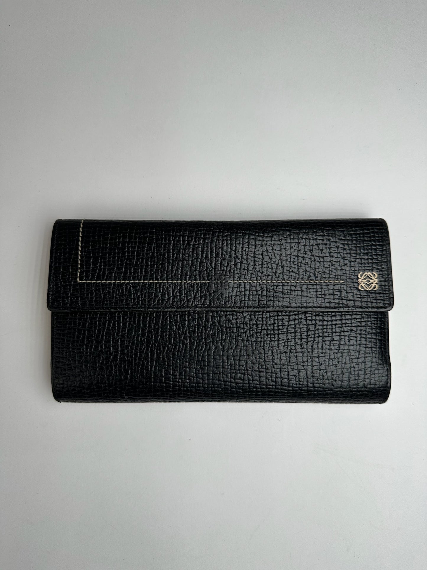 Vintage Loewe Madrid Leather Wallet Black