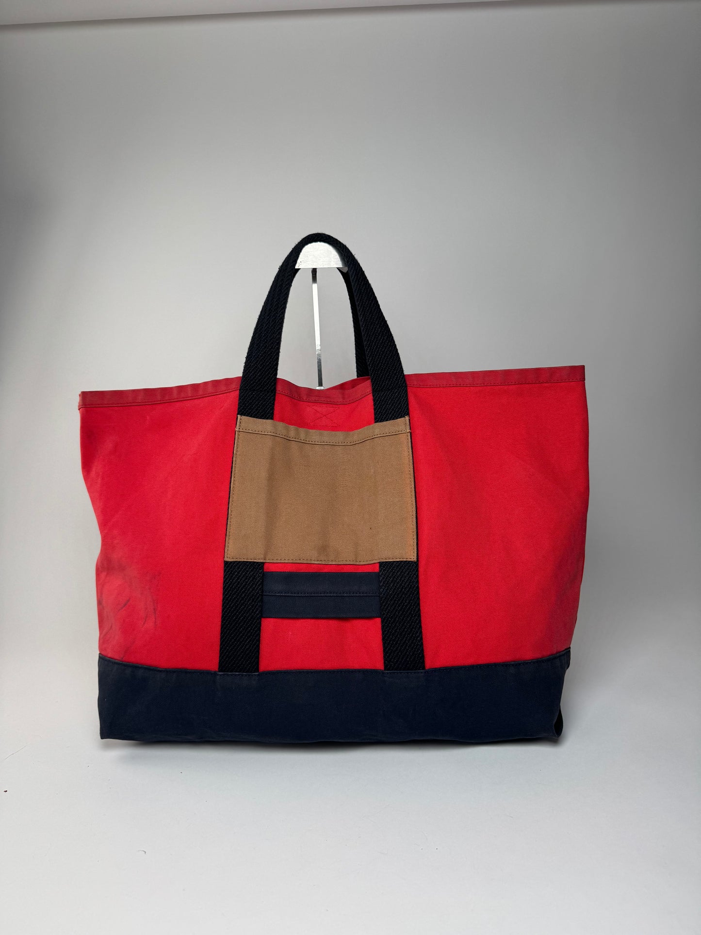Vintage Marni Canvas Tote Bag Red Black Brown