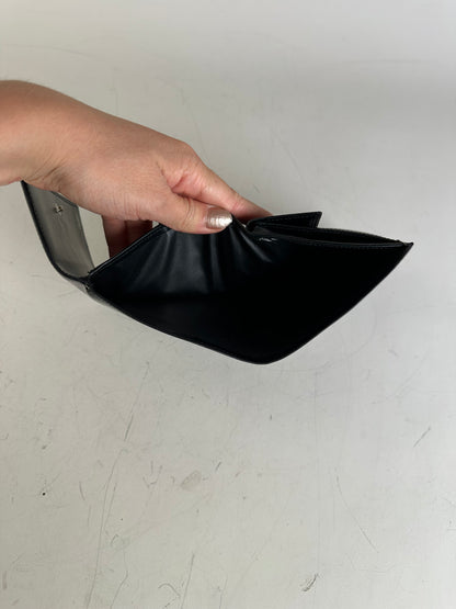 Vintage Cartier Leather Wallet Black Silver