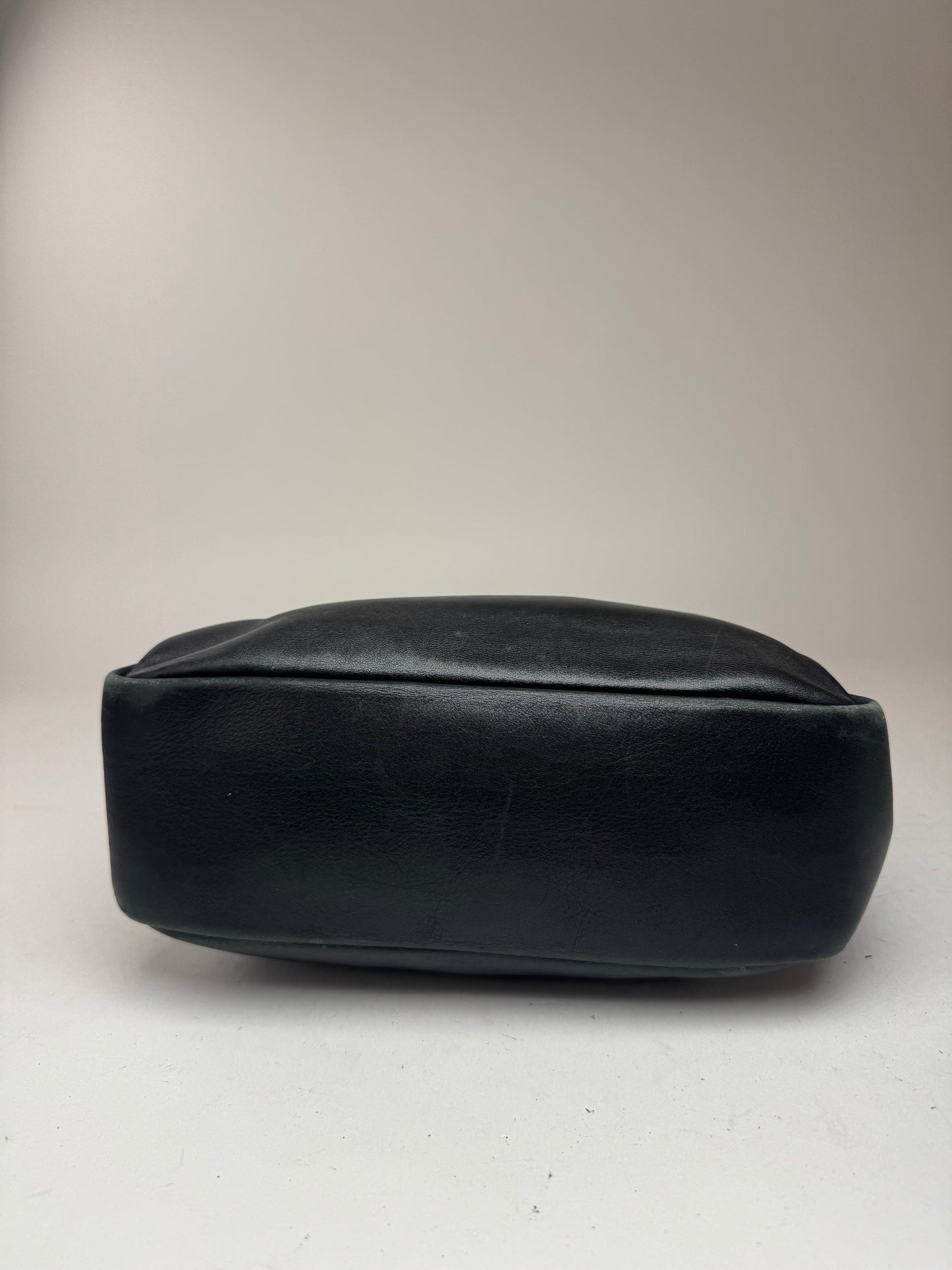 Sac vintage Gucci en cuir bambou noir