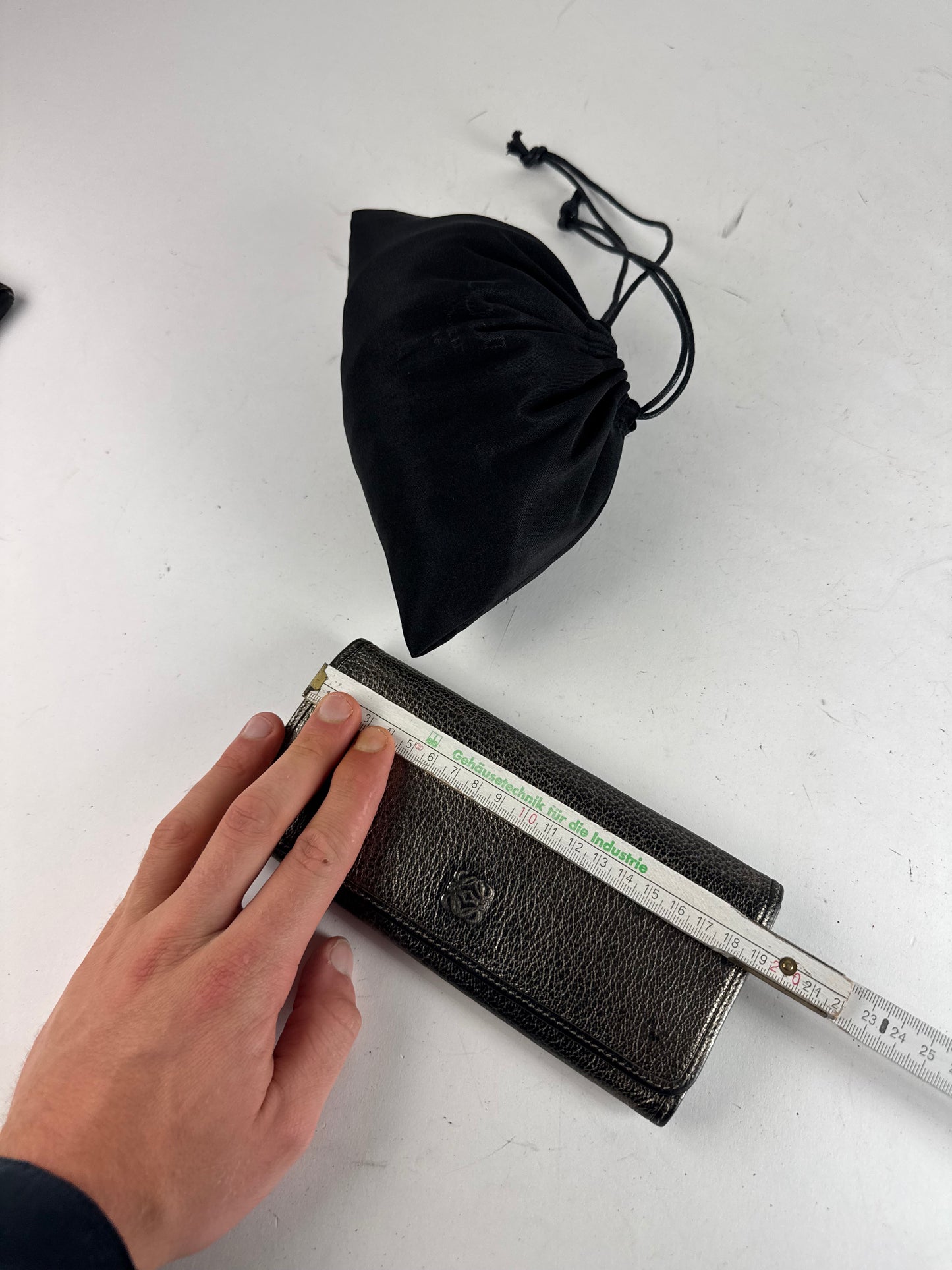 Vintage Loewe Madrid Leather Wallet Anthracite