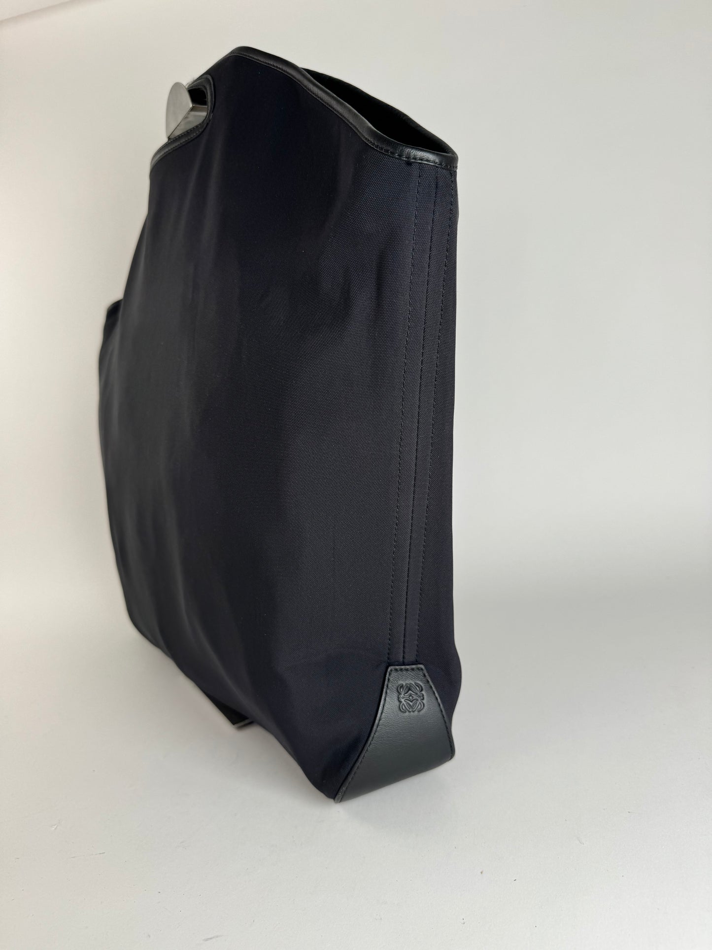 Vintage Loewe Madrid Leather neoprene bag navy black