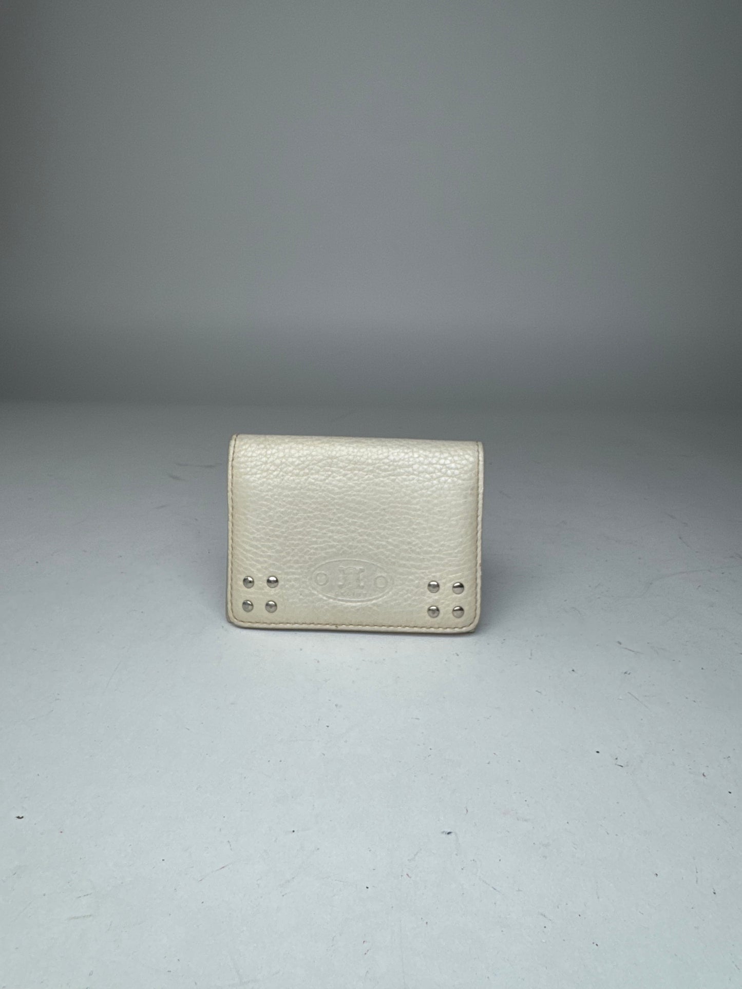 Vintage Celine Leather Card Holder White