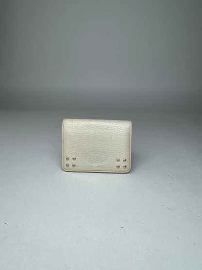 Vintage Celine Leather Card Holder White