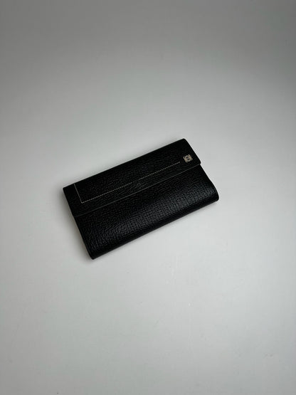 Vintage Loewe Madrid Leather Wallet Black