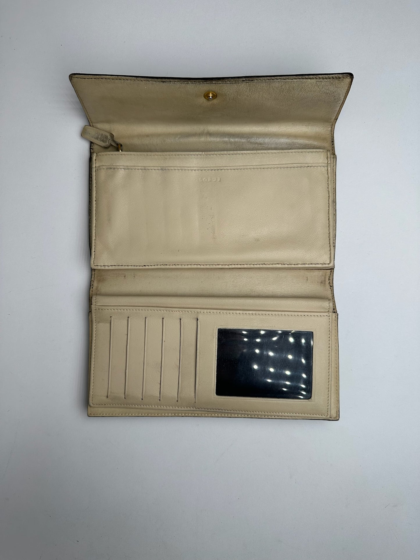 Vintage Loewe Madrid Leather Wallet Black