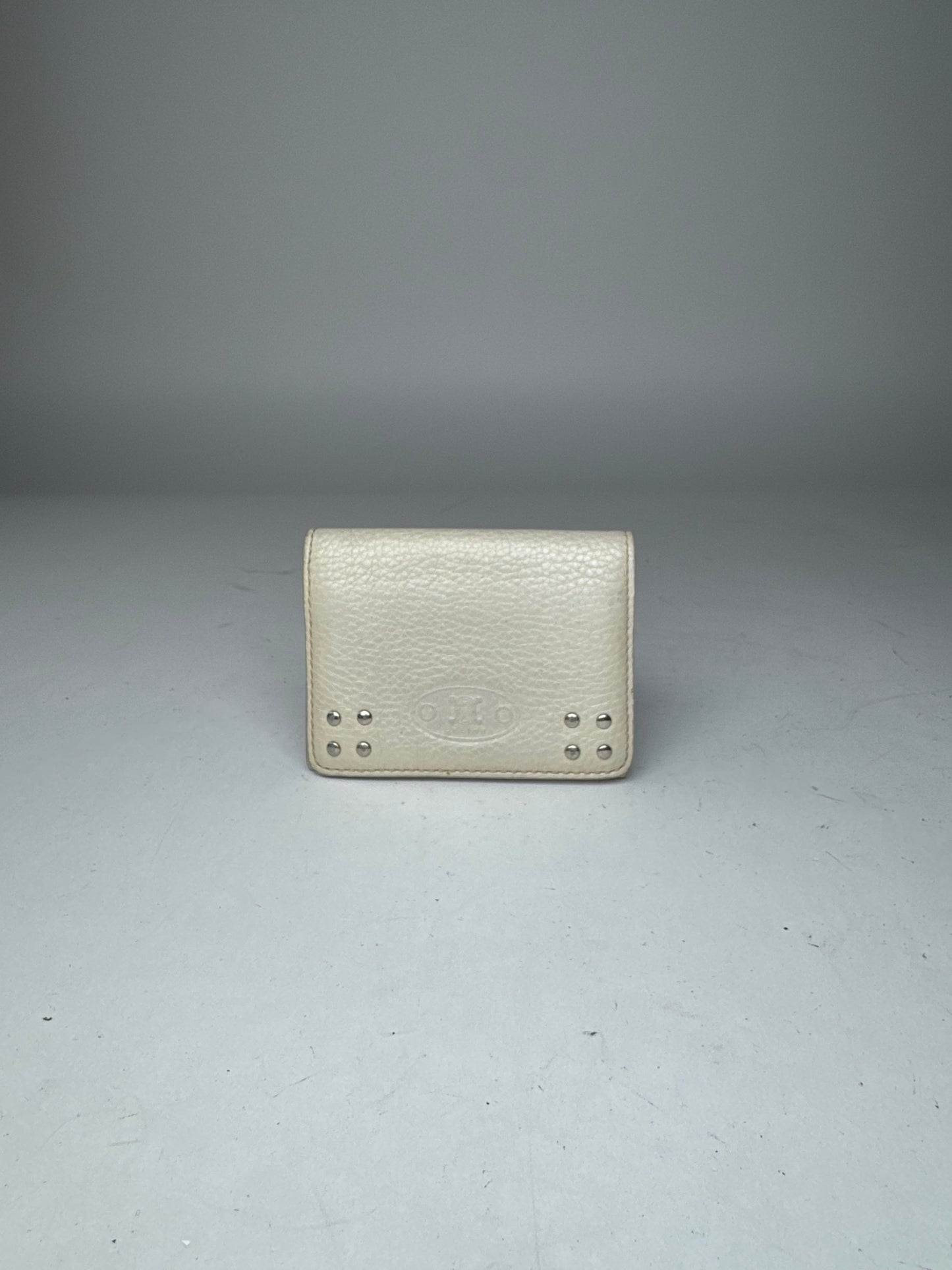 Vintage Celine Leather Card Holder White