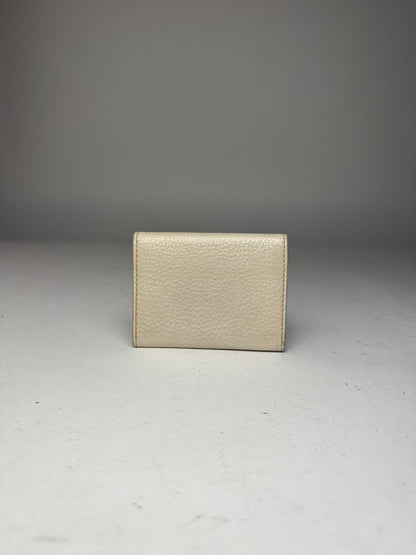 Vintage Celine Leather Card Holder White