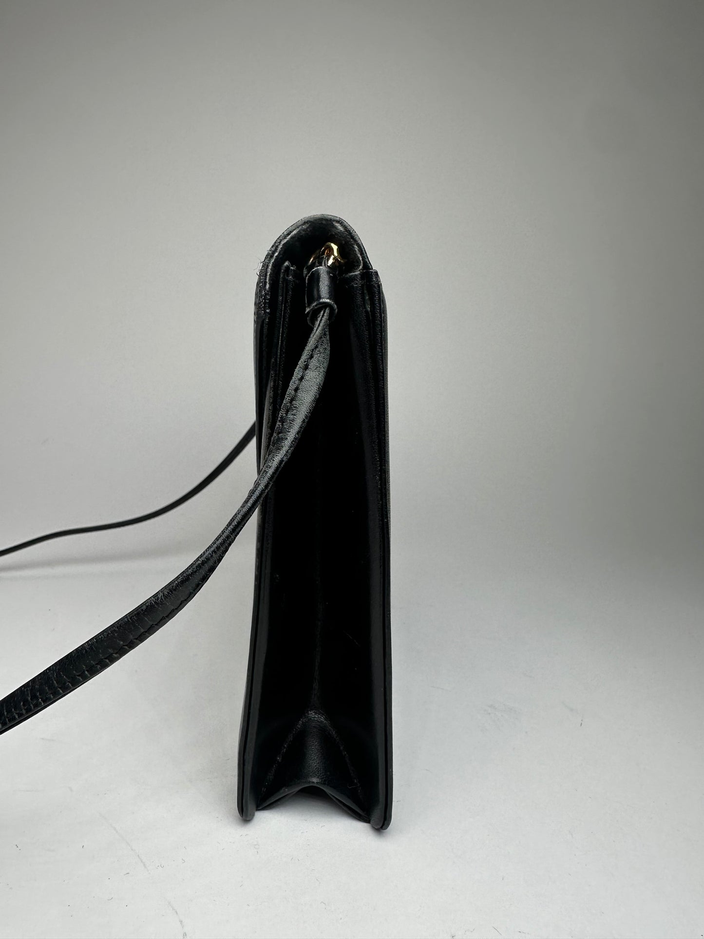 Vintage Givenchy Leather Crossbody Bag Black
