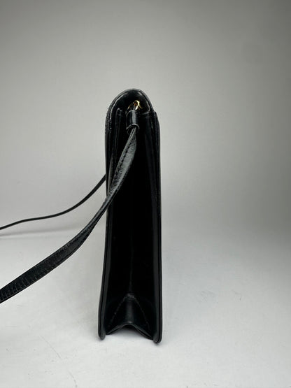 Vintage Givenchy Leather Crossbody Bag Black