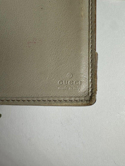 Vintage Gucci GG Monogram Canvas Wallet Beige Brown