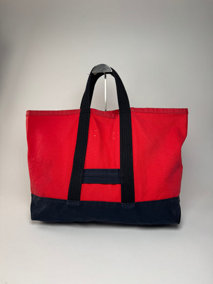 Vintage Marni Canvas Tote Bag Red Black Brown