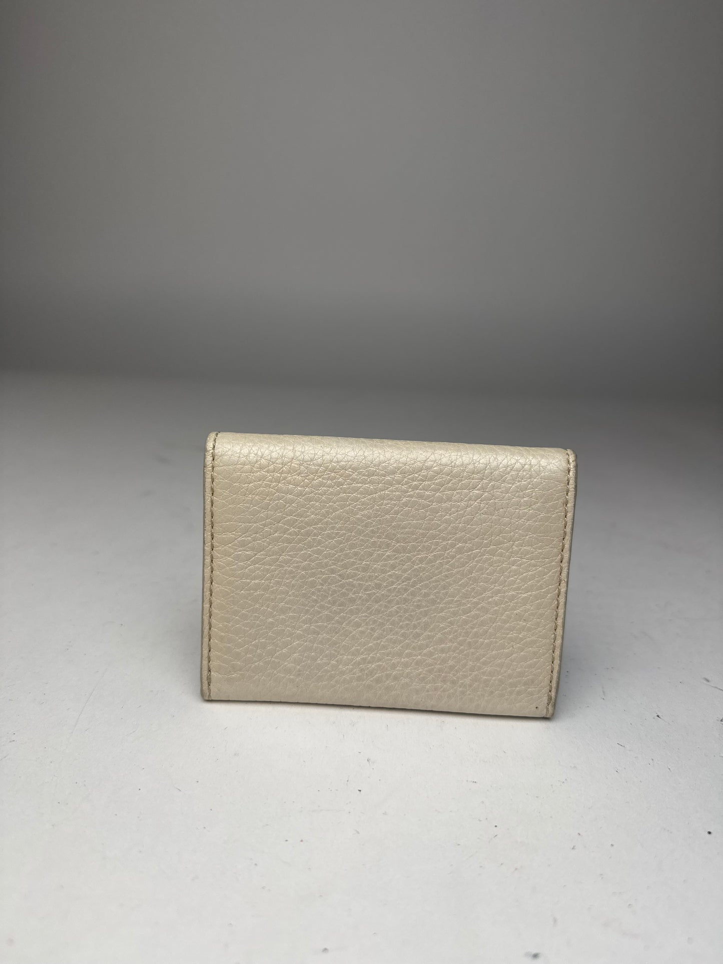 Vintage Celine Leather Card Holder White