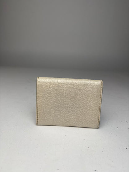 Vintage Celine Leather Card Holder White