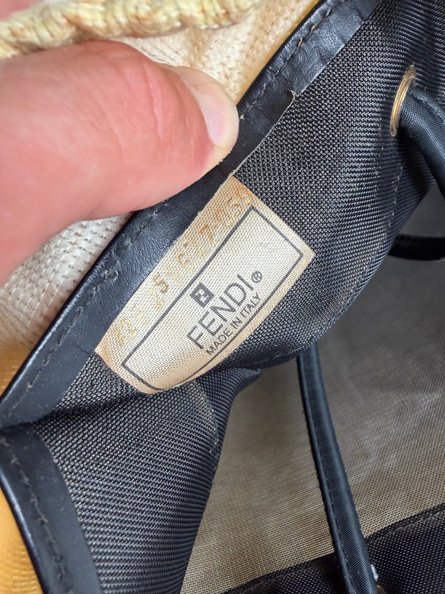 Vintage Fendi PVC Leather Tote Black Transparent Gold