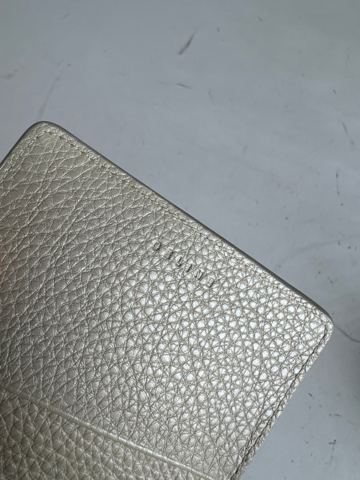 Vintage Celine Leather Card Holder White