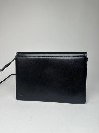 Vintage Givenchy Leather Crossbody Bag Black