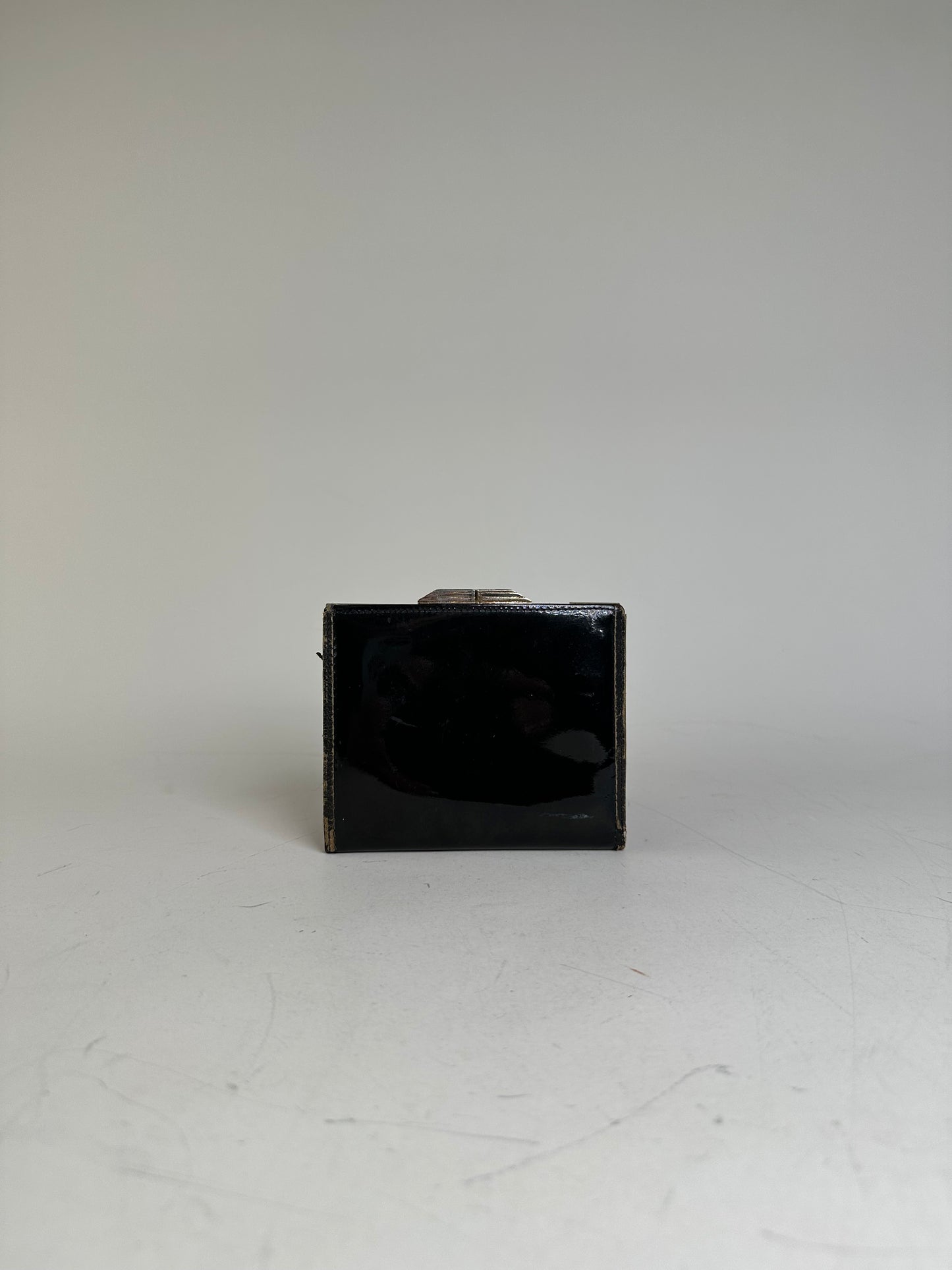 Vintage Givenchy Patent Leather Wallet Black Gold