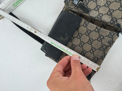 Vintage Gucci Belt / Crossbody Bag Grey brown monogram