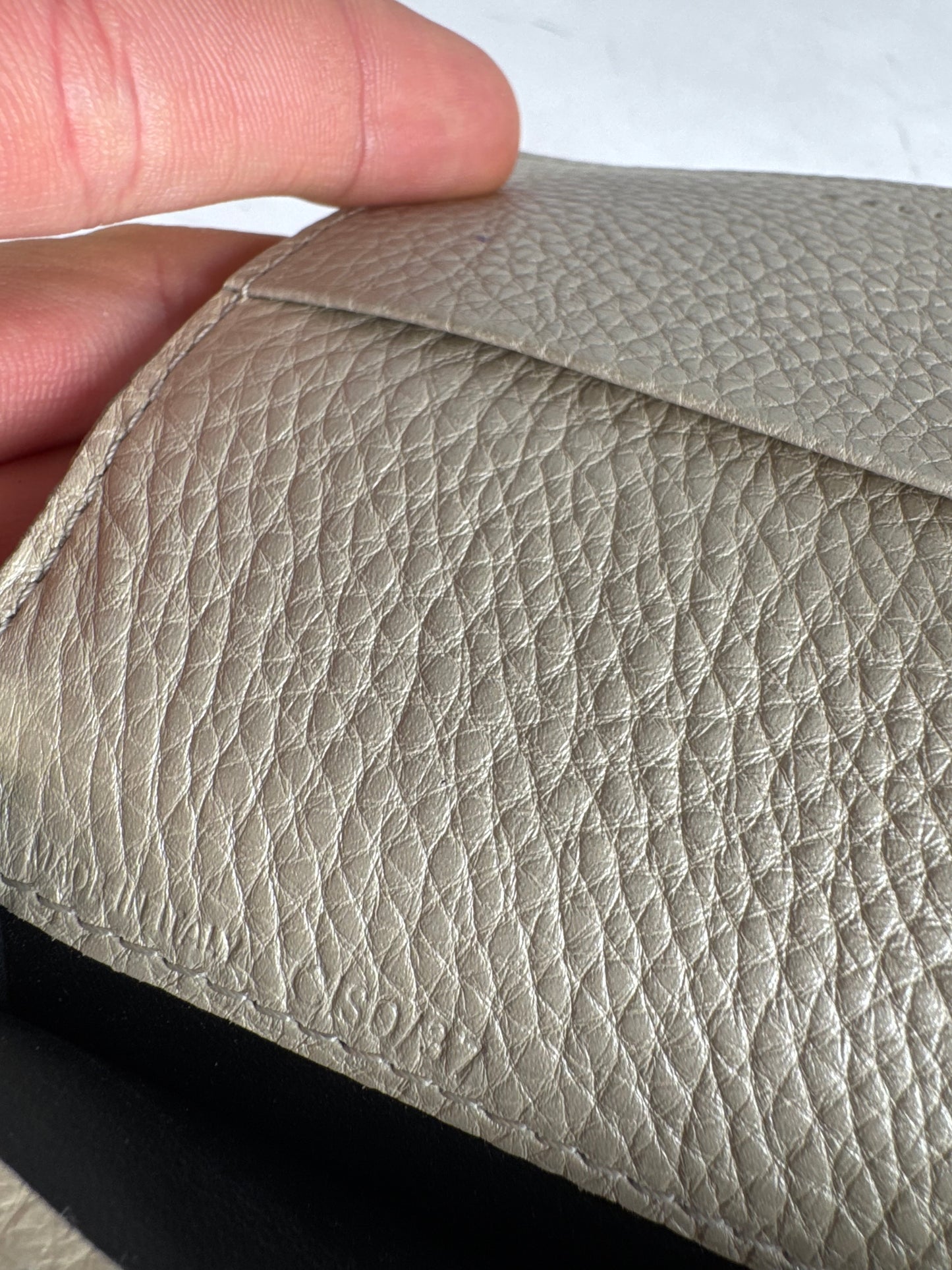 Vintage Celine Leather Card Holder White