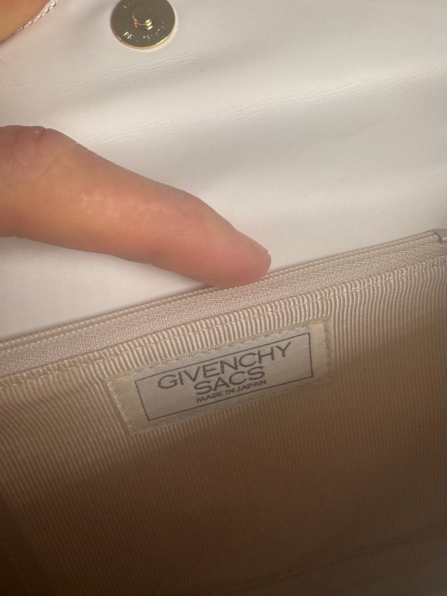 Vintage Givenchy 4G Leather Bag White