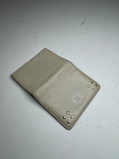 Vintage Celine Leather Card Holder White