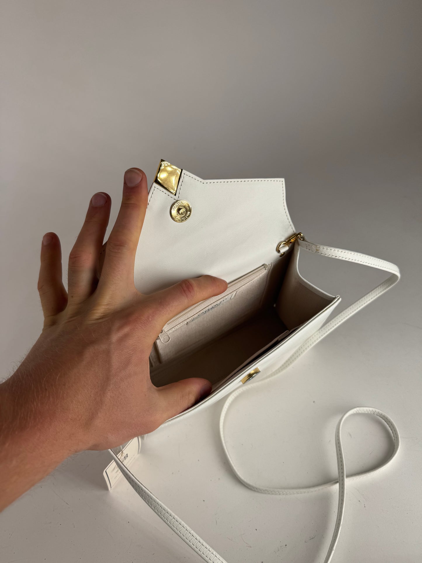 Vintage Givenchy 4G Leather Bag White