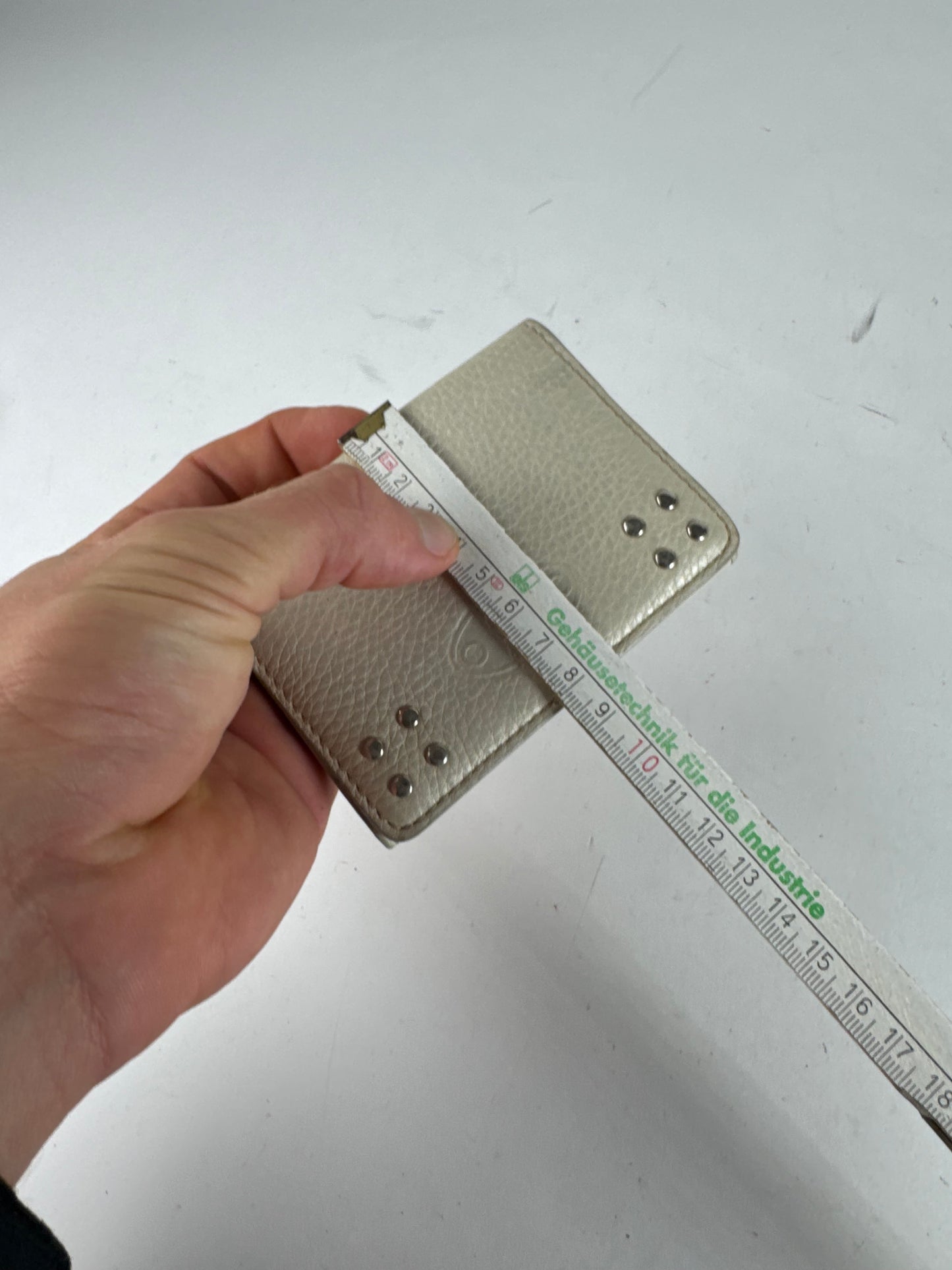 Vintage Celine Leather Card Holder White