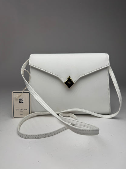 Vintage Givenchy 4G Leather Bag White